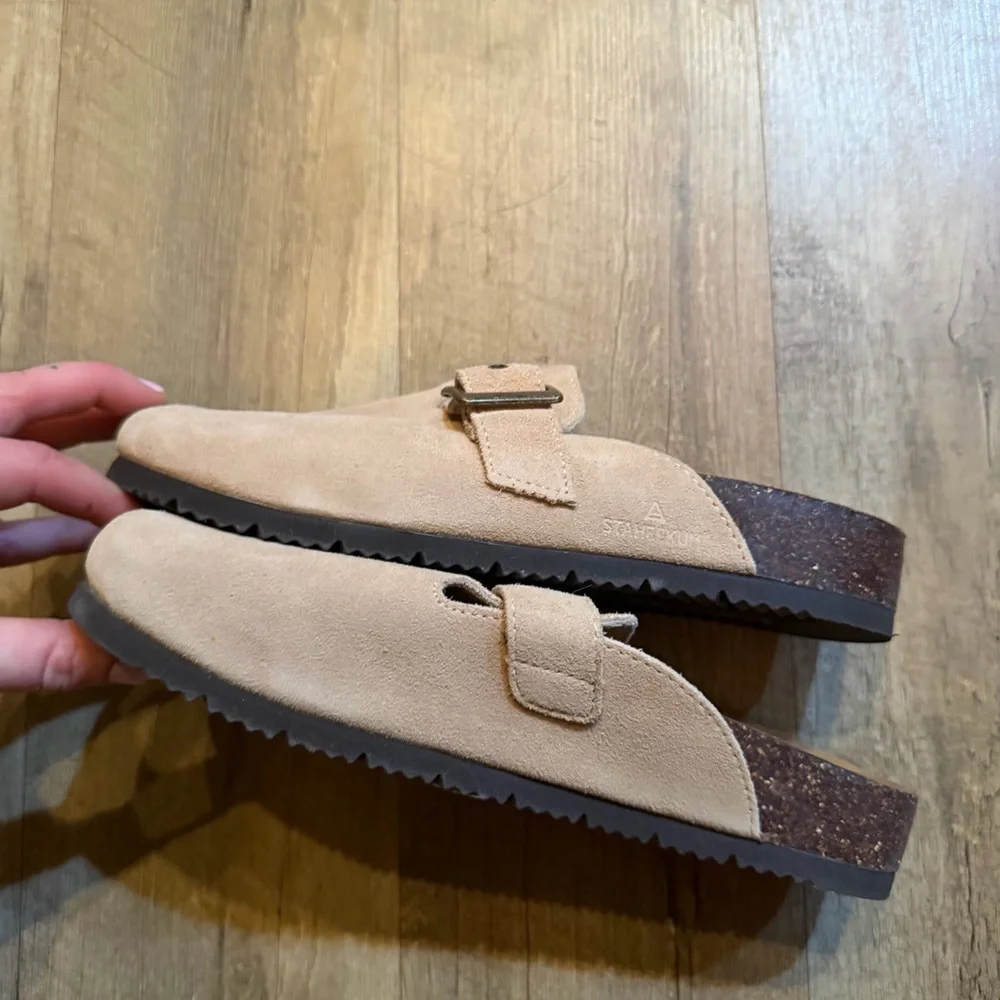 New Staheekum Crescent Slip On Buckle Clogs | Tan - Picture 7 of 9
